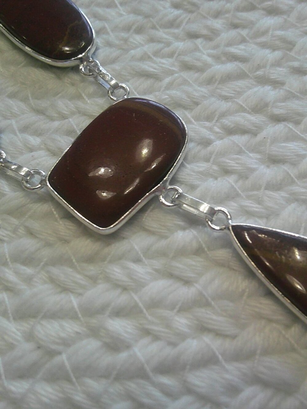 Gorgeous NOREENA JASPER Handmade Sterling 925 Necklace #374F